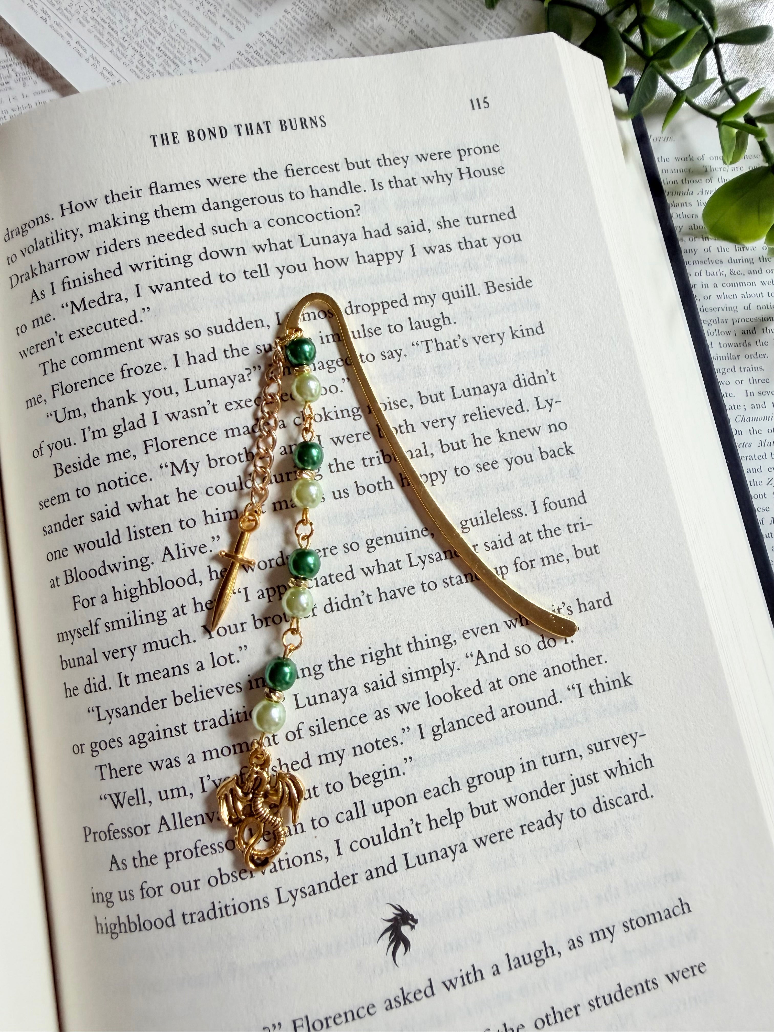 The Woodland Dragon: Beaded Hook Bookmark