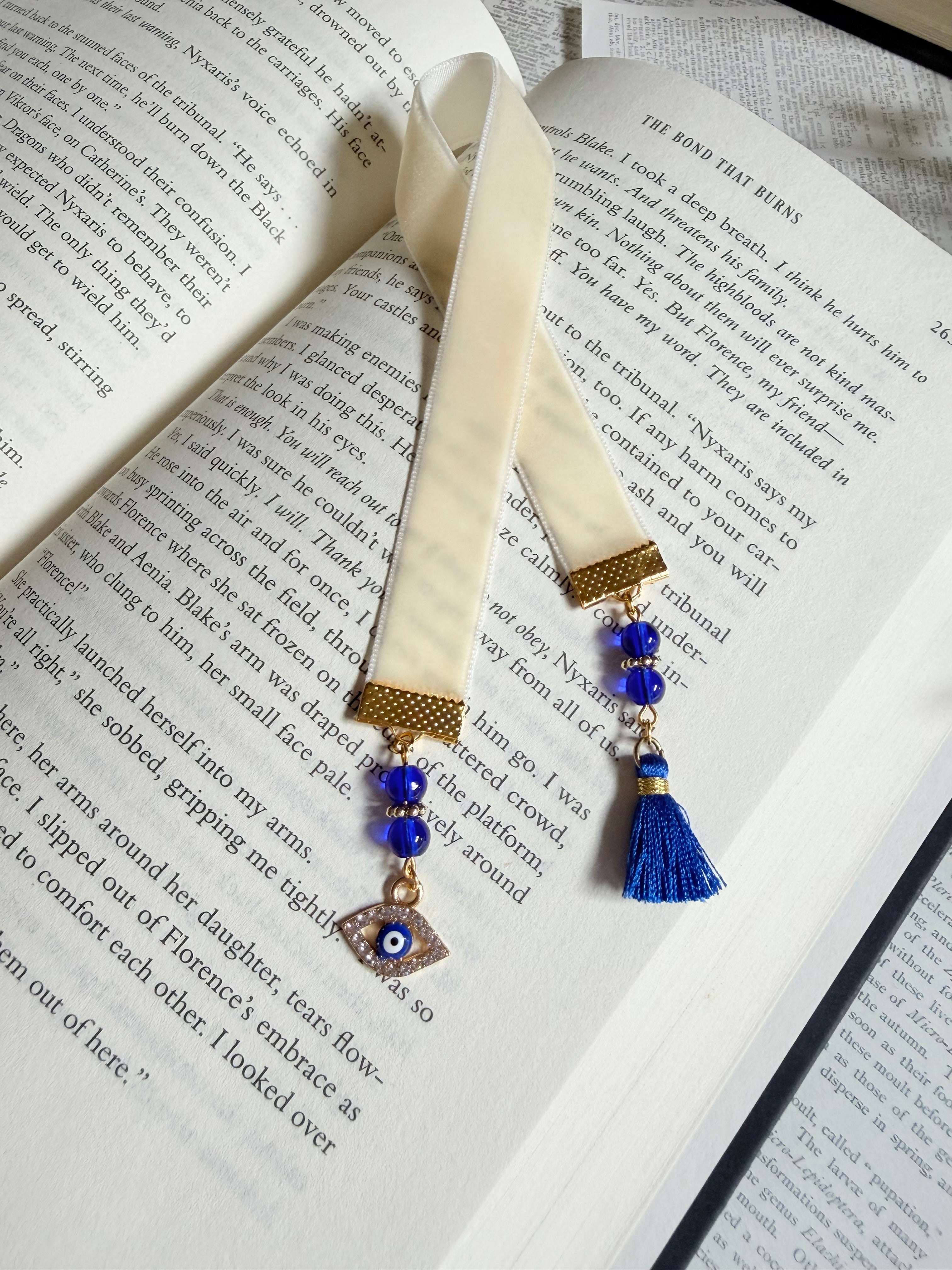 The Fated Watch: Evil Eye Ribbon Bookmark