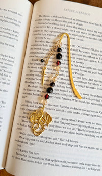 Dragonblood: Beaded Hook Bookmark