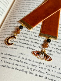 The Lunar Moth: Moth & Moon Ribbon Bookmark